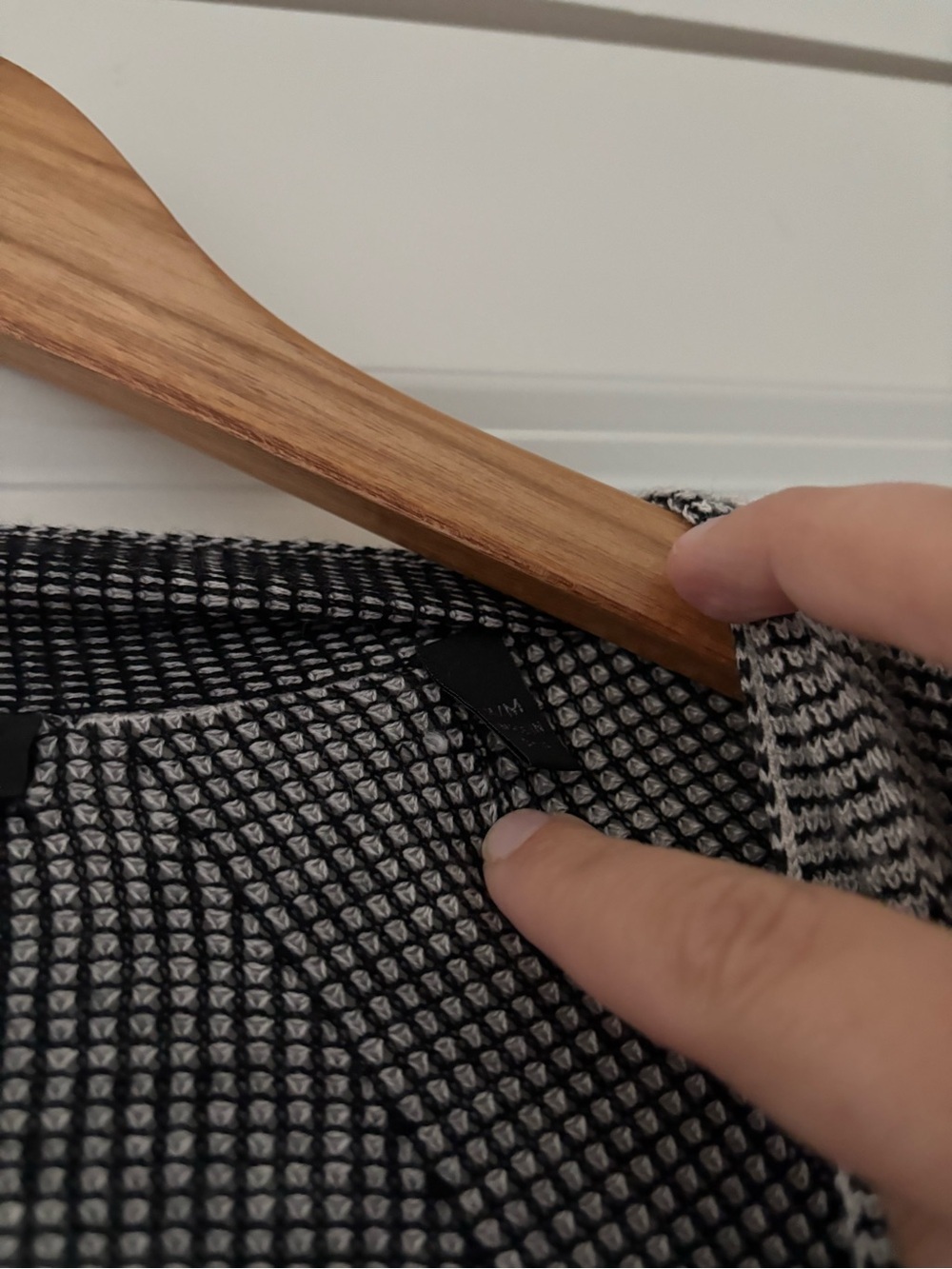 ATM Waffle Stitch Open Front Knit Cardigan Modal Wool Pockets - Picture 9 of 12